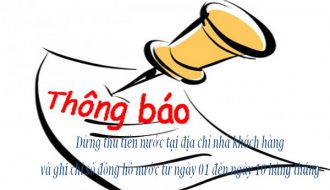 Dawaco thông báo đến quý khách hàng quận Liên Chiểu và Cẩm Lệ về việc dừng thu tiền nước tại địa chỉ nhà khách hàng  và ghi chỉ số đồng hồ nước từ ngày 01 đến ngày 10 hàng tháng.