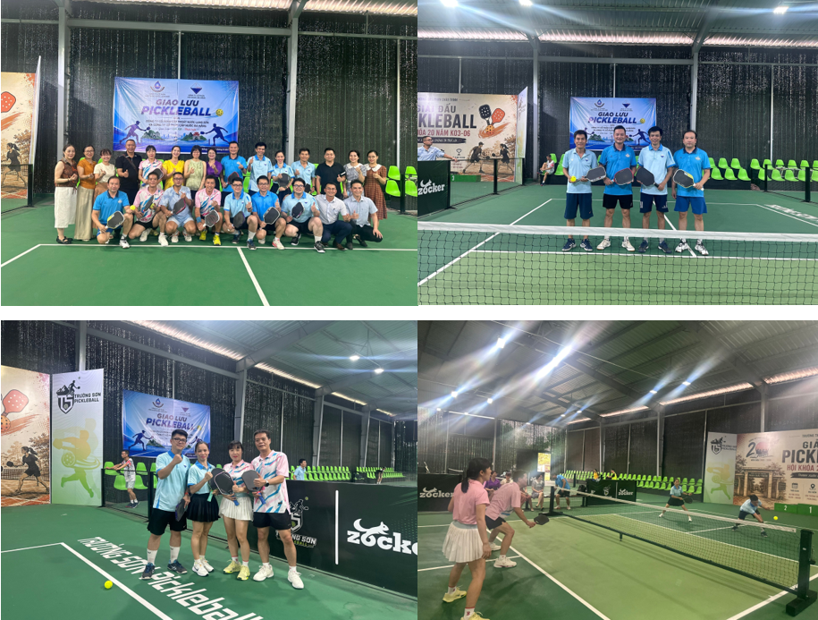 Giao lưu thể thao Pickle Ball giữa 2 đơn vị diễn ra sôi nổi, hào hứng và để lại nhiều ấn tượng khó quên cho các thành viên.