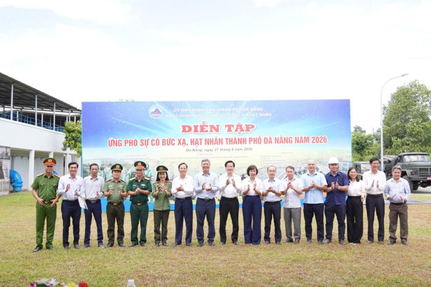 Tổng giám đốc Dawaco cùng Đại diện lãnh đạo các cơ quan, đơn vị phối hợp tham gia diễn tập